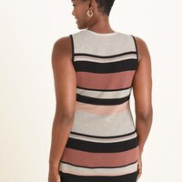 Chico's Multi color Stripe sweater Small NWOT - Picture 2 of 7